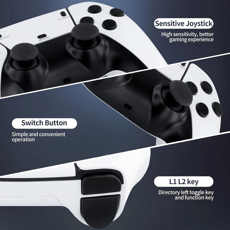 Game Stick Retrô PS5 Controller + de 20.000 jogos em 4k HD + 2 controles- Game Stick Retrô Max